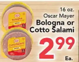 Eurofresh Market Oscar Mayer Bologna or Cotto Salami offer