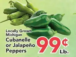 Eurofresh Market Locally Grown Michigan Cubanelle or Jalapeño Peppers offer