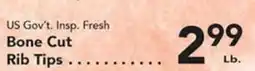 Eurofresh Market US Gov't. Insp. Fresh Bone Cut Rib Tips offer
