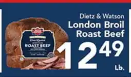 Eurofresh Market Dietz & Watson London Broil Roast Beef offer
