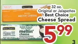 Eurofresh Market Original or Jalapeños Best Choice Cheese Spread offer