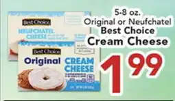Eurofresh Market Original or Neufchatel Best Choice Cream Cheese offer