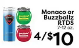 Rich's Fresh Market Monaco or Buzzballz RTDs offer