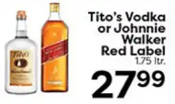 Rich's Fresh Market Tito's Vodka or Johnnie Walker Red Label offer