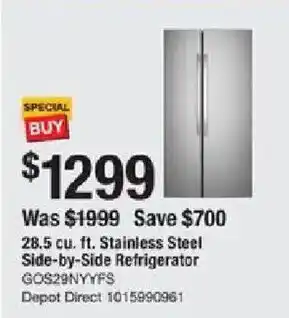 Stainless Steel Side-by-Side Refrigerator