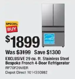 The Home Depot Bespoke French 4-Door Refrigerator offer