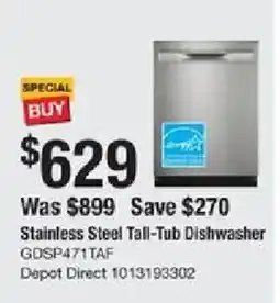 The Home Depot Stainless Steel Tall-Tub Dishwasher offer