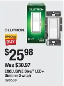 The Home Depot Lutron exclusive diva led+ dimmer switch offer