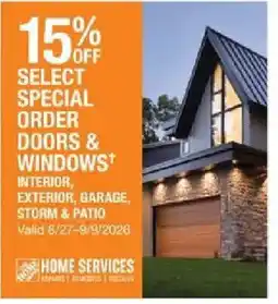 The Home Depot Home Services Select Special Order Doors & Windows offer