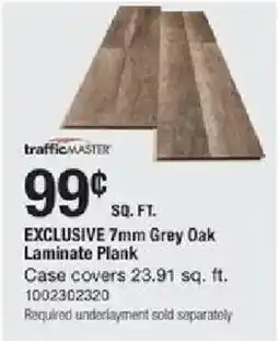 The Home Depot Trafficmaster exclusive 7mm grey oak laminate plank offer