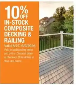 The Home Depot In-stock composite decking & railing offer