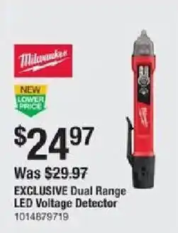 The Home Depot Milwaukee exclusive dual range led voltage detector offer