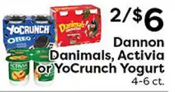 Rich's Fresh Market Dannon Danimals, Activia or YoCrunch Yogurt offer