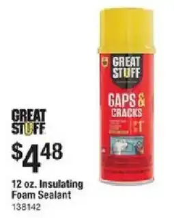 The Home Depot Great Stuff insulating foam sealant offer