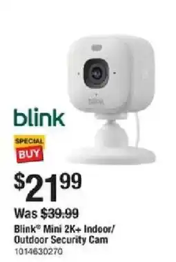 The Home Depot Blink Blink Mini 2K+ Indoor/Outdoor Security Cam offer