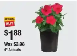 The Home Depot 4" Annuals offer