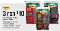 The Home Depot Vigoro colored mulch offer