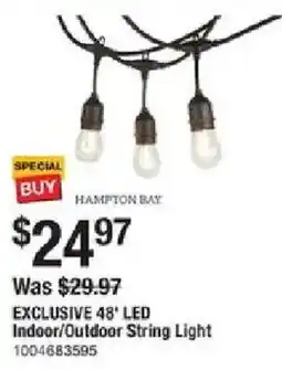 The Home Depot Hampton Bay indoor/outdoor string light offer