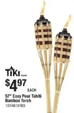 The Home Depot Tiki brand 57" easy pour tahiti bamboo torch offer