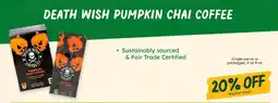 Sprouts Farmers Market Death Wish Pumpkin Chai Coffee offer