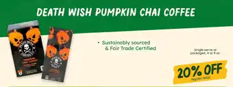 Death Wish Pumpkin Chai Coffee