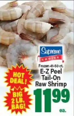 Angelo Caputo's Fresh Market Frozen 41-50 ct. E-Z Peel Tail-On Raw Shrimp offer