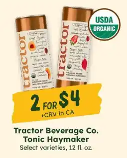 Sprouts Farmers Market Tractor Beverage Co. Tonic Haymaker offer