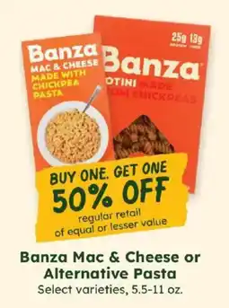 Sprouts Farmers Market Banza Mac & Cheese or Alternative Pasta offer