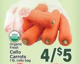 Angelo Caputo's Fresh Market Organic Fresh Cello Carrots offer
