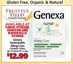 Angelo Caputo's Fresh Market Genexa Homeopathic Allergy Care Chewable Tablets offer