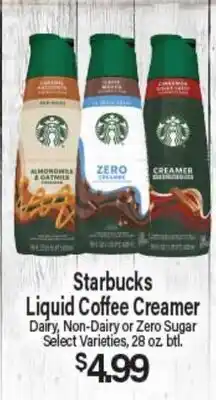 Angelo Caputo's Fresh Market Starbucks Liquid Coffee Creamer offer