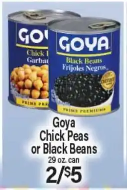 Angelo Caputo's Fresh Market Goya Chick Peas or Black Beans offer