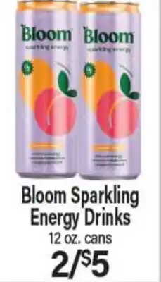 Angelo Caputo's Fresh Market Bloom Sparkling Energy Drinks offer