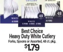 Angelo Caputo's Fresh Market Best Choice Heavy Duty White Cutlery offer