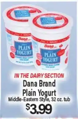 Angelo Caputo's Fresh Market Dana Brand Plain Yogurt offer