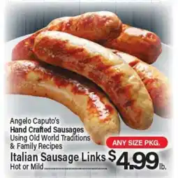 Angelo Caputo's Fresh Market Italian Sausage Links offer