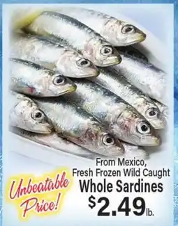 Angelo Caputo's Fresh Market From Mexico, Fresh Frozen Wild Caught Whole Sardines offer