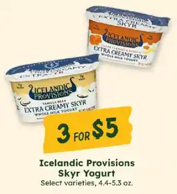 Sprouts Farmers Market Icelandic Provisions Skyr Yogurt offer