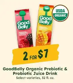 Sprouts Farmers Market GoodBelly Organic Prebiotic & Probiotic Juice Drink offer