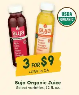 Sprouts Farmers Market Suja Organic Juice offer