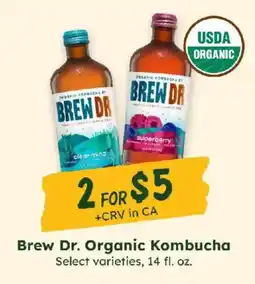 Sprouts Farmers Market Brew Dr. Organic Kombucha offer