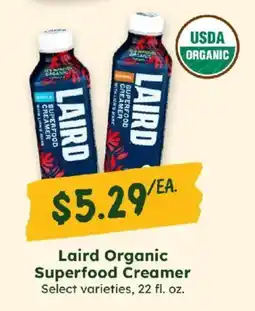 Sprouts Farmers Market Laird Organic Superfood Creamer offer