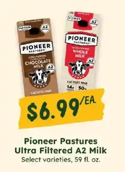 Sprouts Farmers Market Pioneer Pastures Ultra Filtered A2 Milk offer