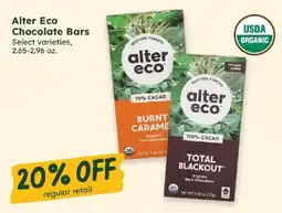 Sprouts Farmers Market Alter Eco Chocolate Bars offer