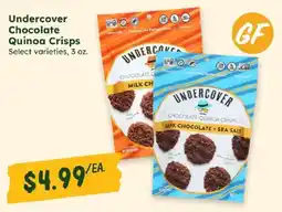 Sprouts Farmers Market Undercover chocolate quinoa crisps offer