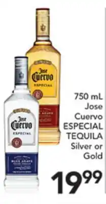 Pete's Fresh Market 750 mL Jose Cuervo ESPECIAL TEQUILA Silver or Gold offer