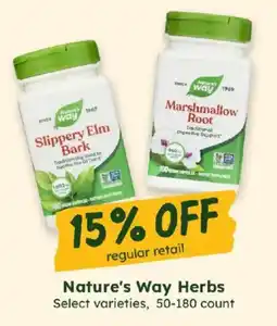 Sprouts Farmers Market Nature's Way Herbs offer