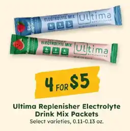 Sprouts Farmers Market Ultima Replenisher Electrolyte Drink Mix Packets offer