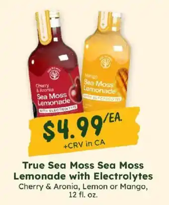 True Sea Moss Sea Moss Lemonade with Electrolytes