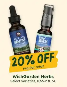 Sprouts Farmers Market WishGarden Herbs Kick-Ass Immune Activator and Deep Stress offer